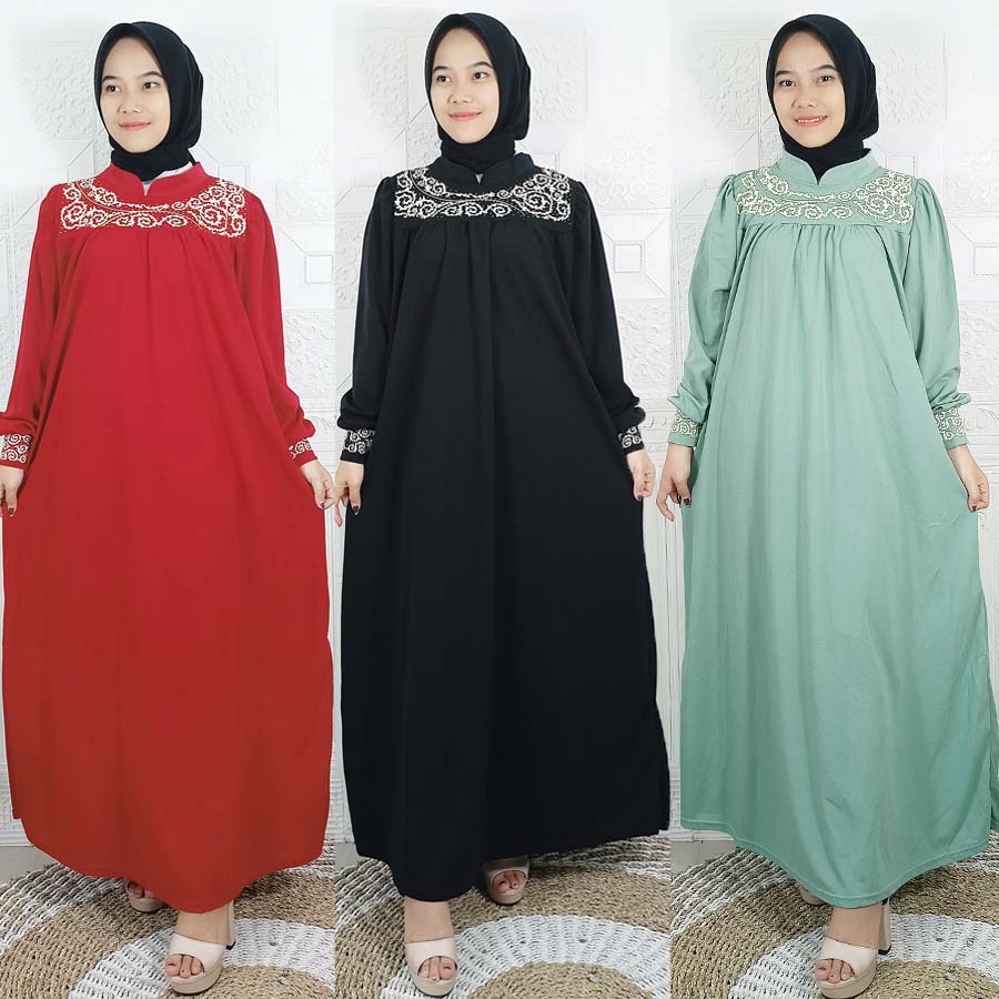 GAMIS HAJRAH SAFITRI CERUTY BABYDOLL DRESS CANTIK GL FASHION