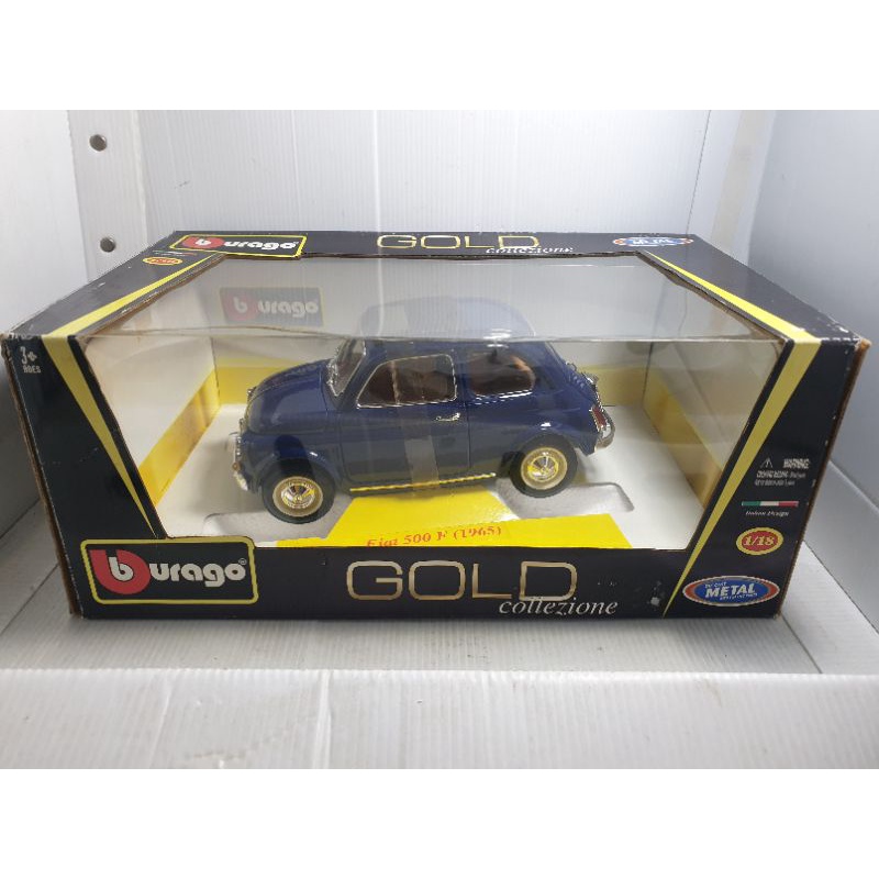 diecast fiat 500f skala 18 merk bburago gold edition skala 18 burago 1:18