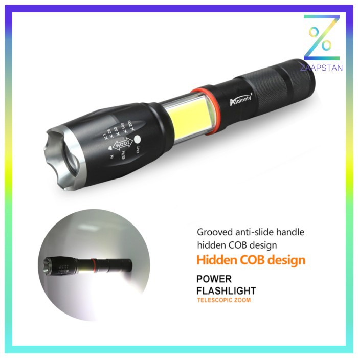 TaffLED Paket Senter LED Torch Cree XM-L T6 8000 Lumens + Charger + Bo