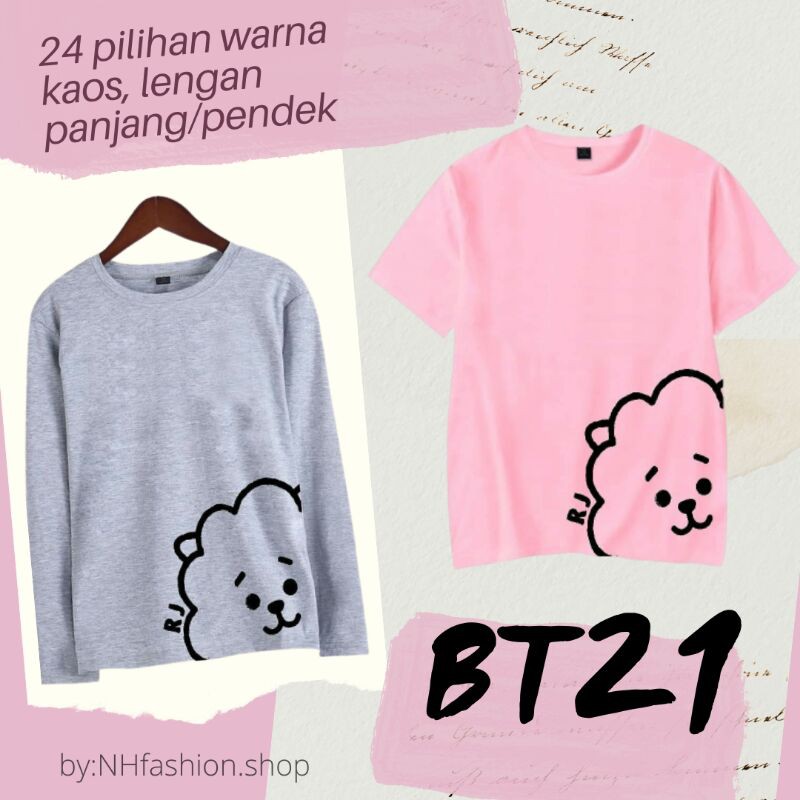 Kaos BTS Baju Bt21 RJ Tshirt Bt21 Anak Remaja Dewasa