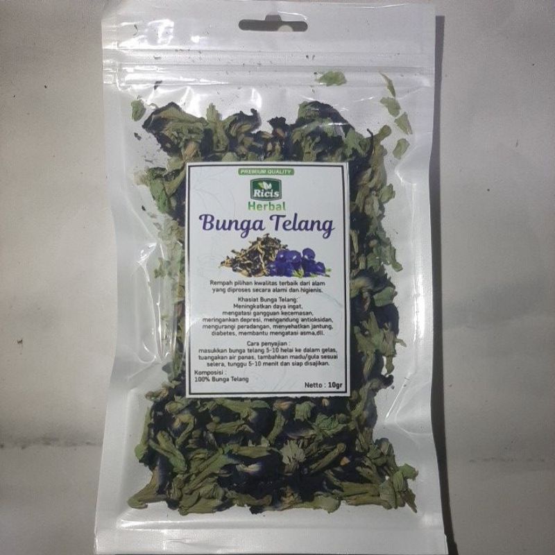 PROMO Bunga Telang kering teh bunga telang butterfly pea flower tea teh herbal teh tradisional netto 10gr