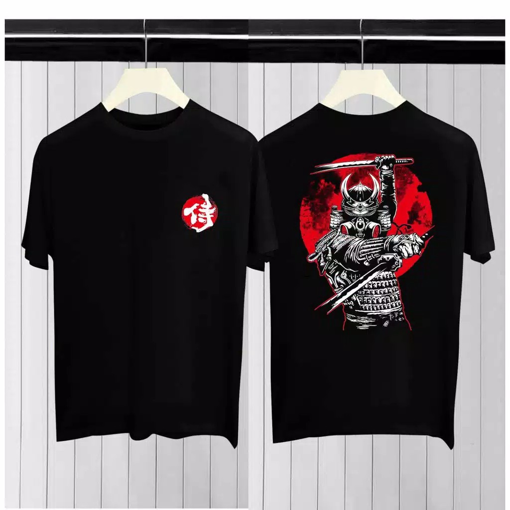 kaos pria/DAI RED MONTH/kaos hitam/kaos samurai