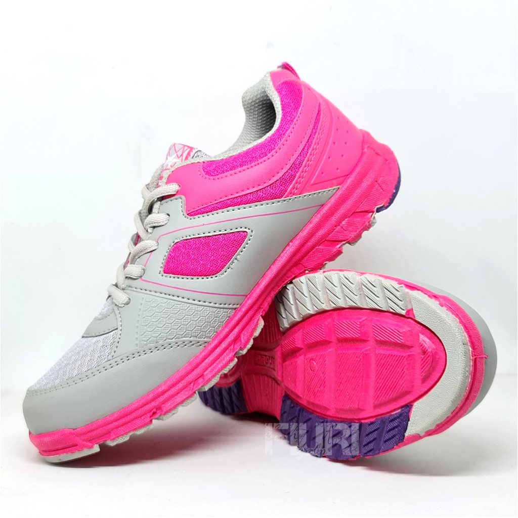 FIURI - Pro ATT Original - LG 456 Pink 37-41- Sepatu Kets Wanita - Sepatu Sneakers Wanita - Sepatu Olahraga Sport Wanita - Sepatu Casual - Sepatu Jogging Lari Fitness Gym Senam Wanita - Sepatu Cewek - Sepatu Sekolah Bertali SD SMP SMA