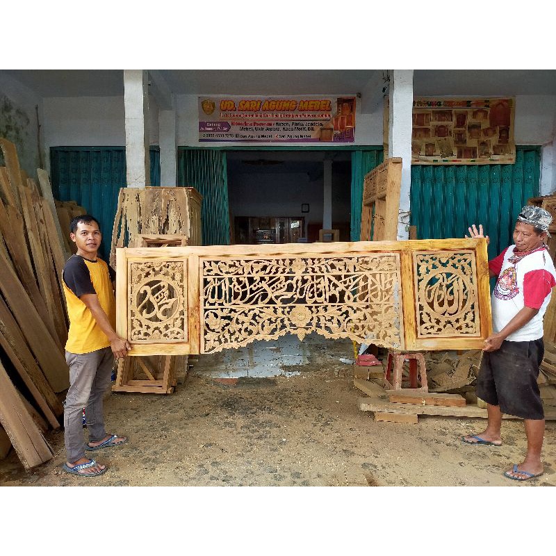 kusen pintu gebyok ukir jepara 1 set