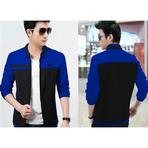 Jaket Nike Hb Jaket Pria Babyterry Hitam Biru