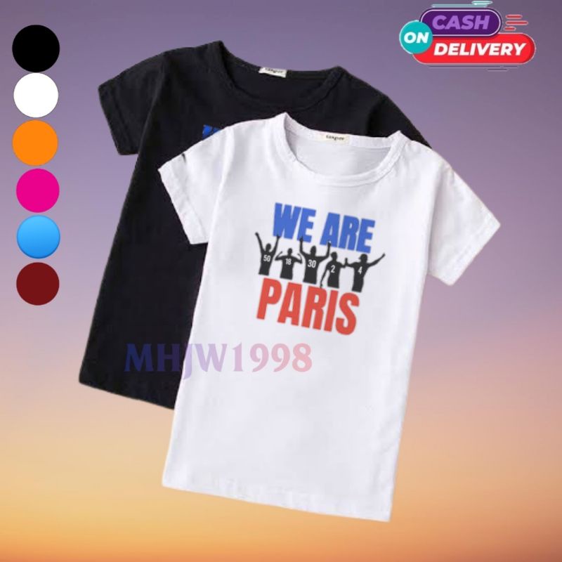kaos anak psg we are paris/baju psg we are paris anak/t shirt anak psg we are paris/baju psg  paris