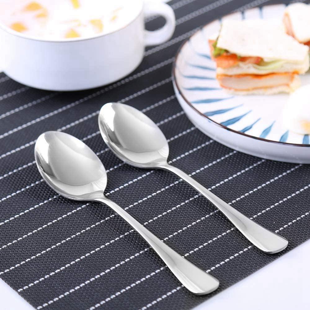 [Elegan] Sendok Garam 12Pcs Untuk Rumah Restoran Madu Mixing Dessert Coffee Scoop