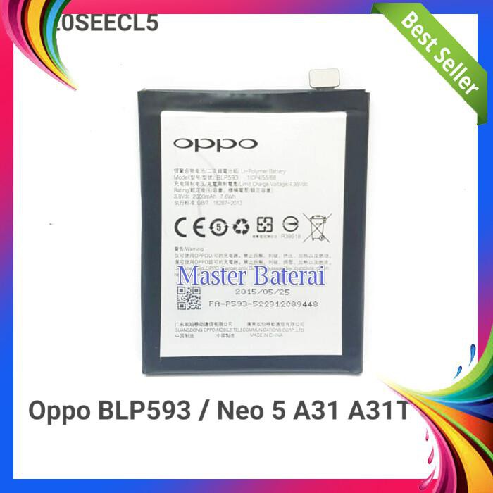BATERAI OPPO NEO5 A31 A31T OPPO BLP593 BATRAI OPPO NEO 5 BLP 593 ORI
