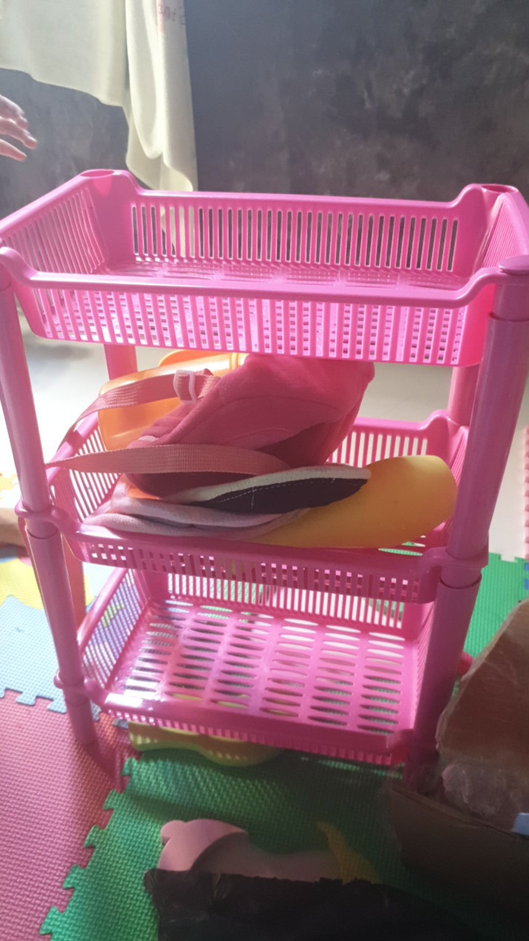 Rak Plastik 3 Susun Kecil 30x19x39cm Rak Susun Portable Serbaguna Multifungsi  800gr