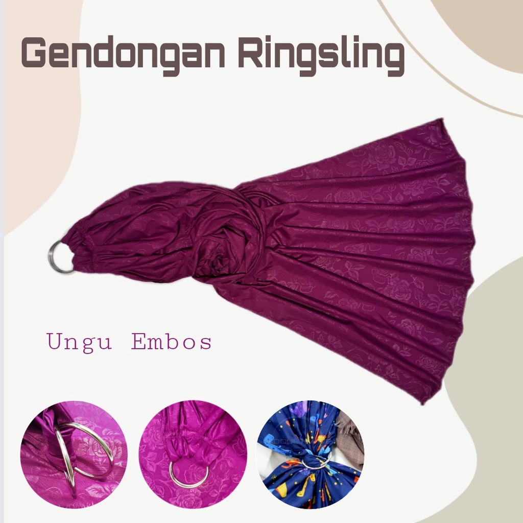 ringsling gendongan bayi anak polos embos