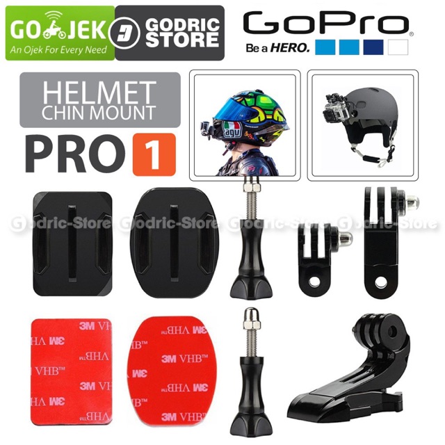 Helmet Chin Mount Set PRO1 Helm Bike Motovlog for GOPRO