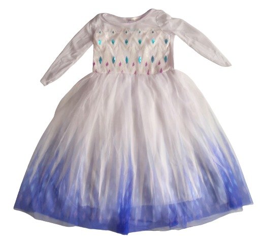 Baju Kostum Princess Anak Elsa Frozen 2 Putih Dress Gaun Kostum White Costume Perempuan Cewek Impor
