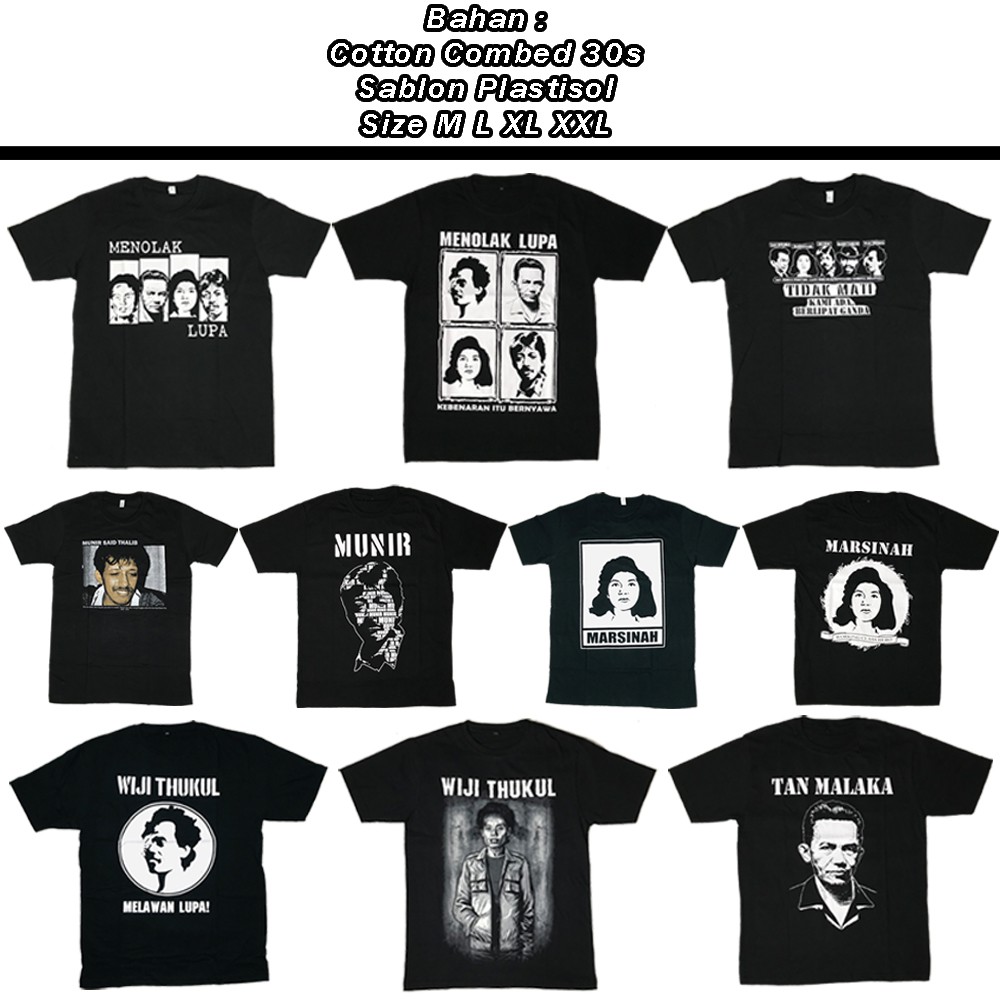 BISA COD grosir kaos pria wanita PREMIUM aktivis ham tokoh BISA COD grosir kaos pria wanita PREMIUM aktivis ham tokoh