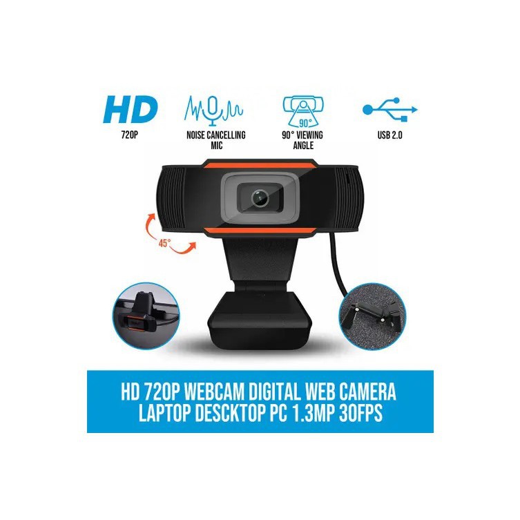 WEBCAM + MIC M-TECH HD 720P WB 300 PC CAMERA WITH MICROPHONE