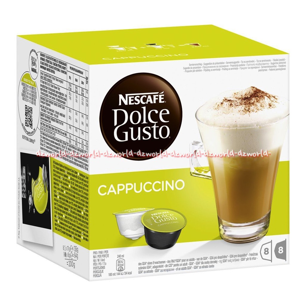 Nescafe Dolce Gusto 16Capsule Cappuccino Kopi Arabika Dan Susu Capucino Coffee Seduh Dengan Mesin Neskafe Nescaffe