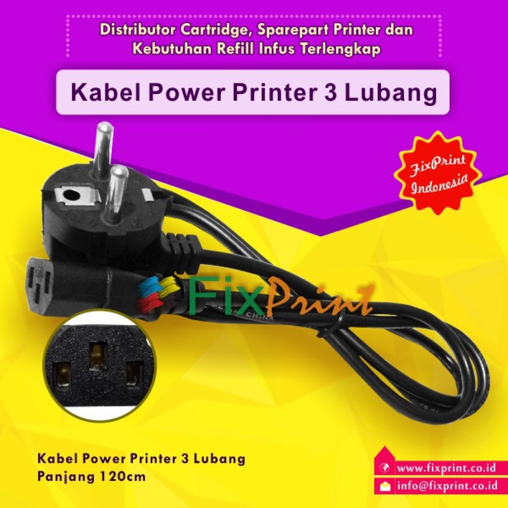 Kabel Power Printer 3 Lubang