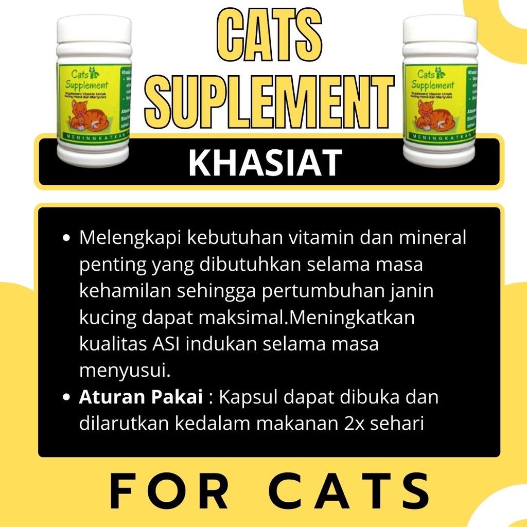 VITAMIN PELANCAR AIR SUSU INDUKAN KUCING SUPLEMENT PERANGSANG HORMON PELANCAR ASI INDUK KUCING FEFARM