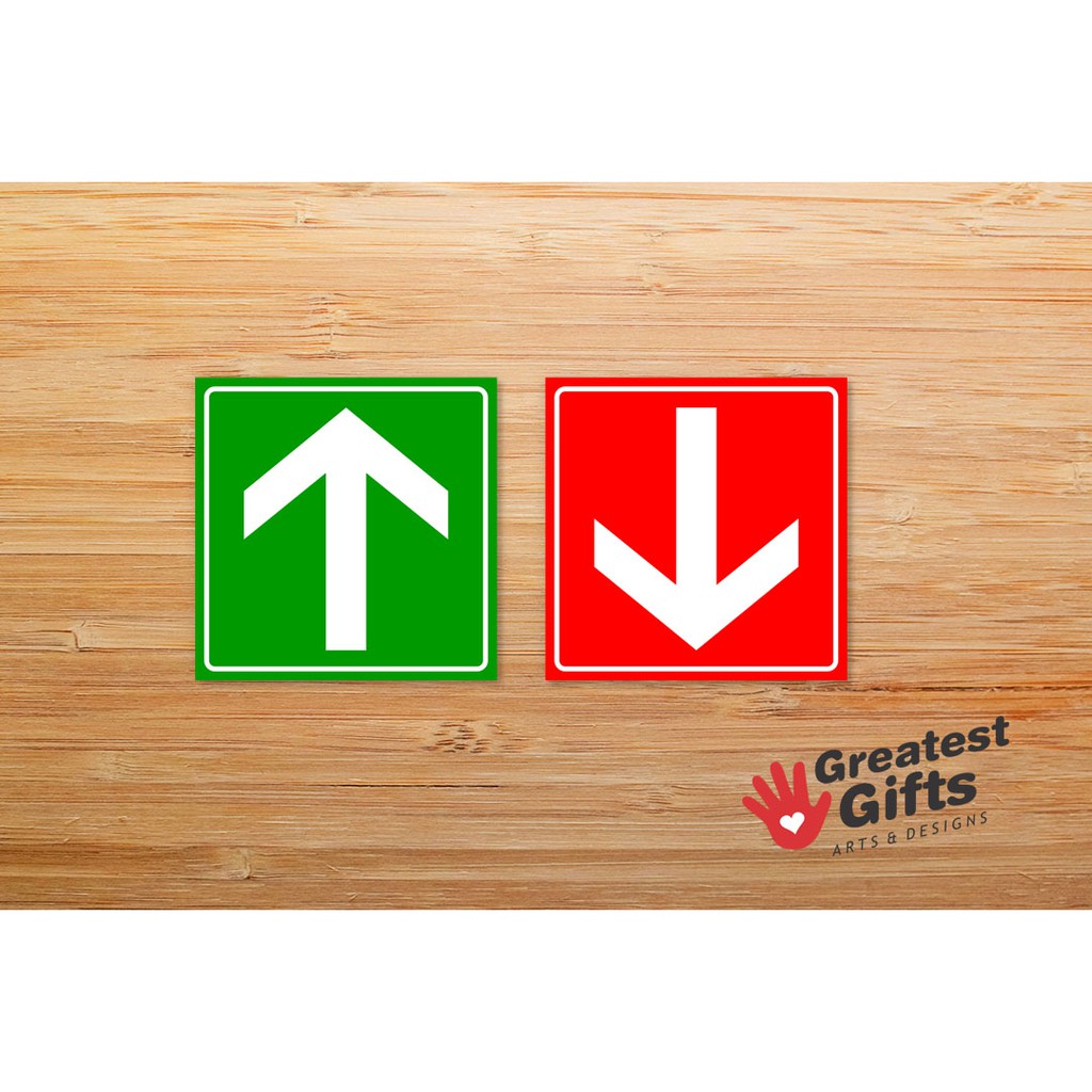 

Arrow Sticker Panah KOTAK Naik Turun Tangga Stiker Label Tanda Vinyl Tahan Air signage