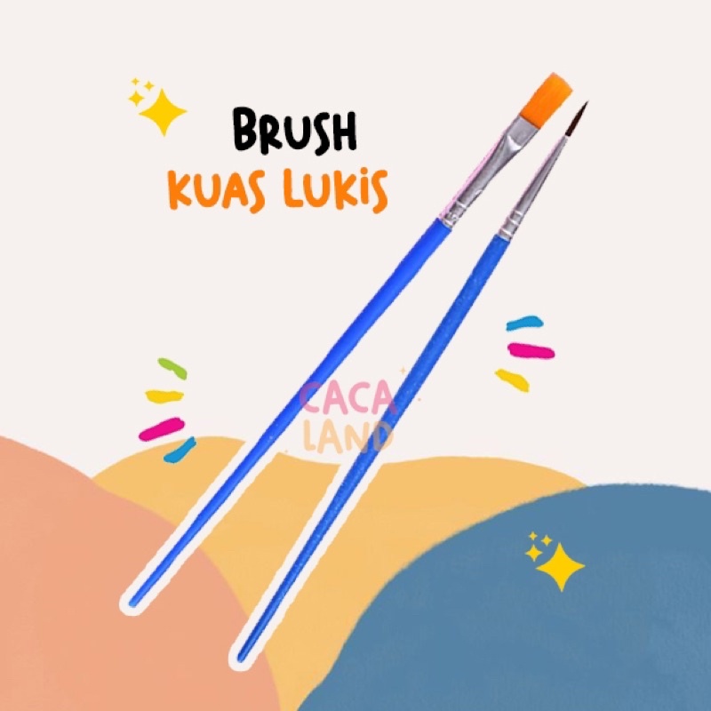 

Kuas lukis isi 2 / Kuas flat runcing / Paket kuas lukis isi 2/kuas lukis