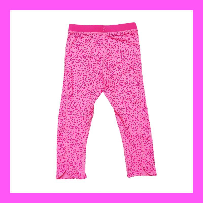 H&M sport pink polka celana legging anak perempuan 6-8 thn