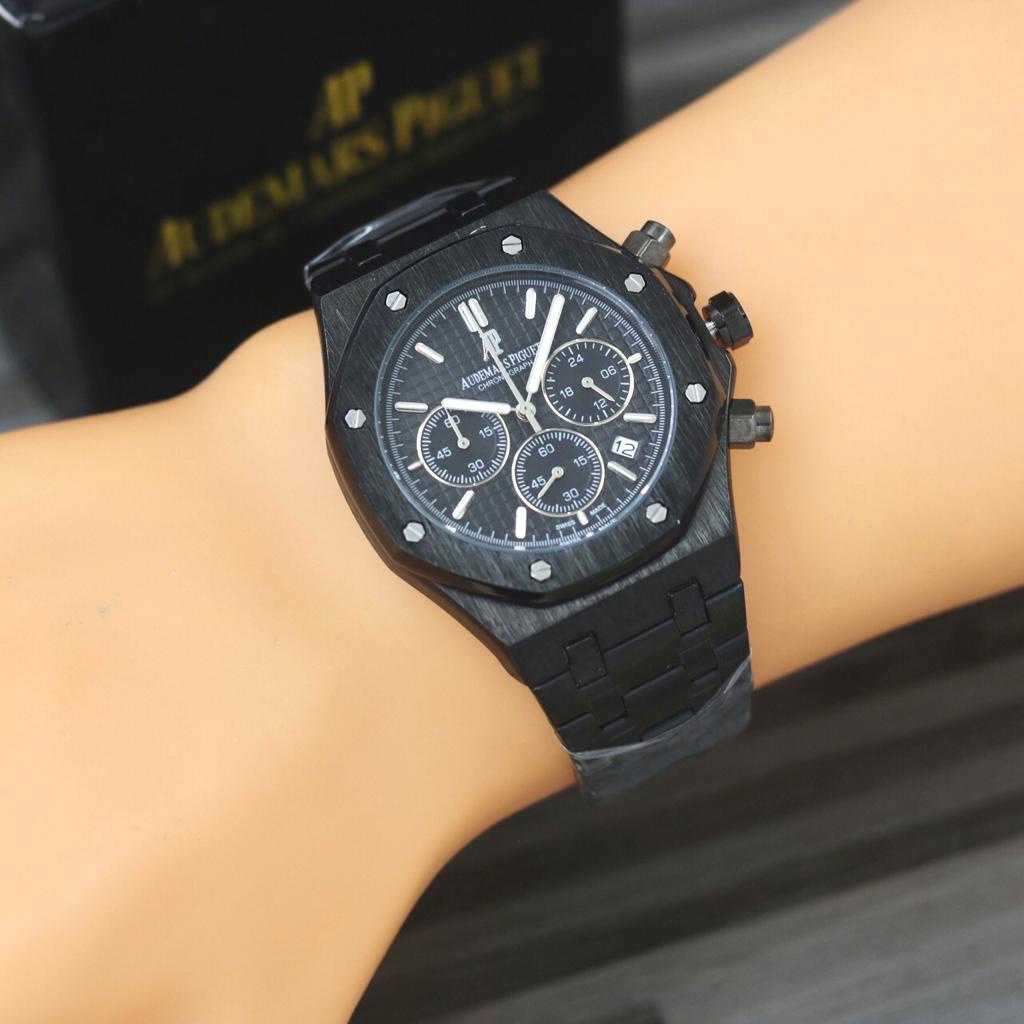 BEST SELLER JAM TANGAN PRIA AP O180 TALI RANTAI CHRONO AKTIF TANGGAL AKTIF DM 4.2CM FREE BOX BATERAI CADANGAN || JAM TANGAN FASHION PRIA JAM COWOK MURAH AP AUDS P1EGUET