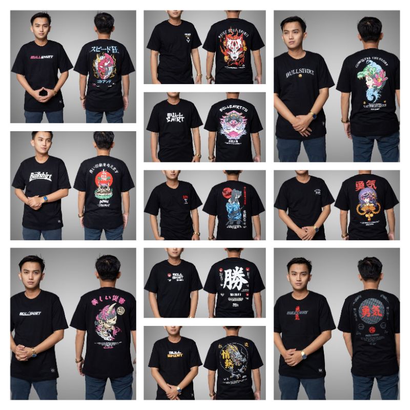 KAOS DISTRO ART JEPANG ORI BRAND BULLSHIRT