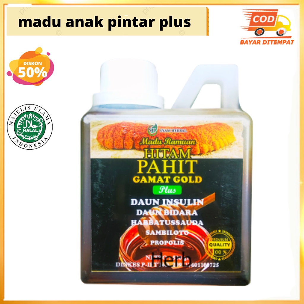 

p4yu Madu Hitam Pahit Gamat Gold gr Plus Daun Insulin Dan Sambiloto asli AN-NAJAAH Orinal Bpom