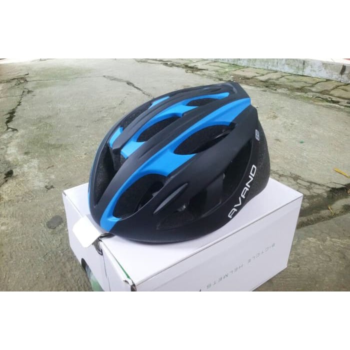  Helm  Sepeda  Avand A 20 Warna  Hitam Biru  Shopee Indonesia