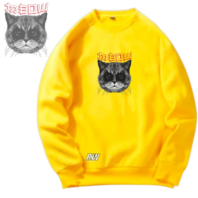 COD M-XXXL Jaket Pria Sweater Hoodie Pria Distro ORI CREWNECK BOHEL MEOW DISTRO