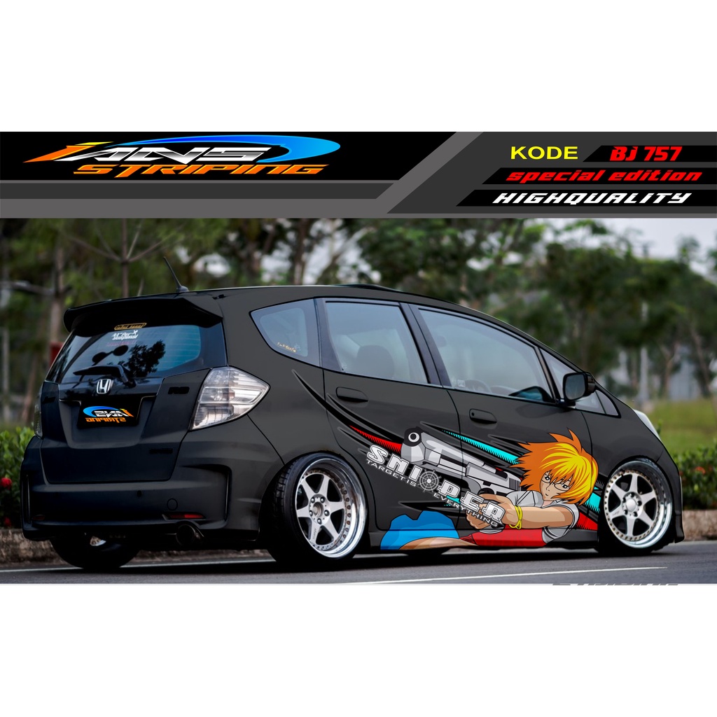 STICKER MOBIL HONDA BRIO AGYA JAZZ AVANZA YARIS / DECAL STICKER MOBIL JAZZ / STIKER MOBIL