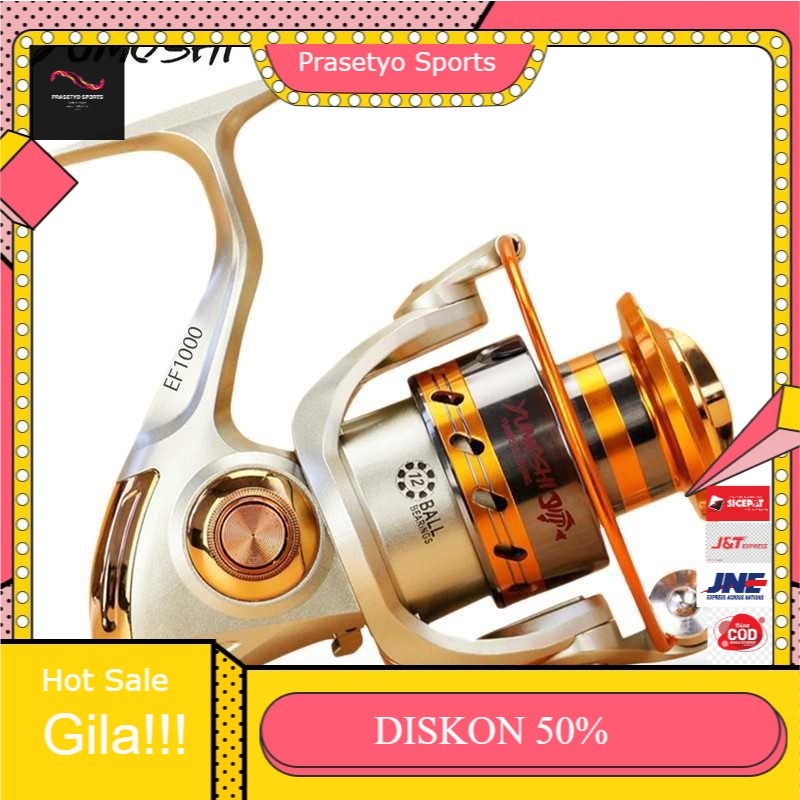 Mall YUMOSHI REELSKING EF1000, 3000, 5000, 6000, 9000 Reel Pancing Spinning 12 Ball Bearing