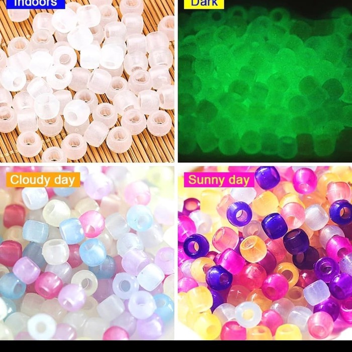 ISI 40PC MANIK MOTE BERSINAR UV AKRILIK BAHAN CRAFT DIY KERAJINAN IMPORT01