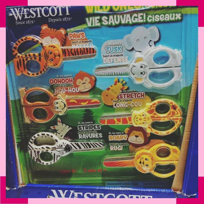 

Westcott Set Gunting Anak Karakter Hewan Westcott Kid Scissors Animal