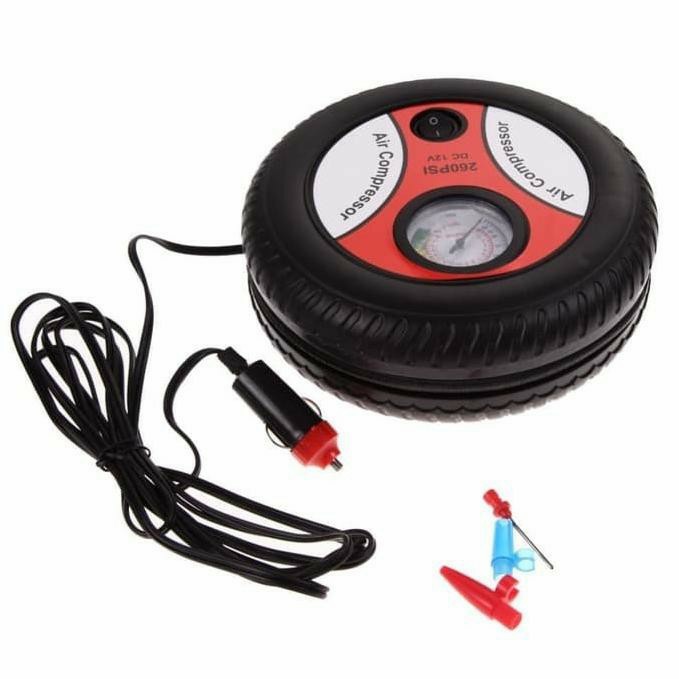 Air Compressor Portable 12V Pompa Angin Bulat Ban Mobil Pompa Ban Grosir