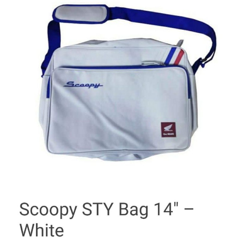 Tas Honda Scoopy STY Bag 14" White Honda Genuine Apparel