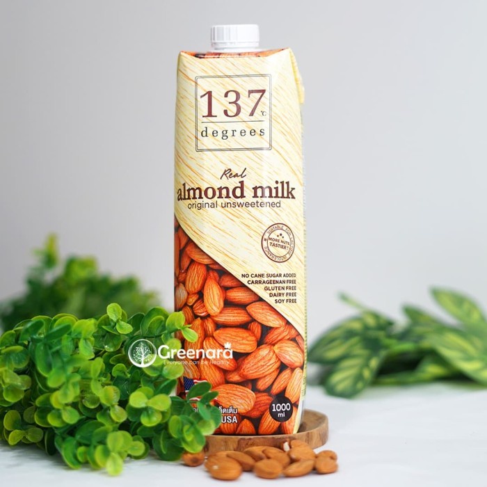 

Ee5F10 137 Degrees 1L Real Almond Milk Original Unsweetened 6Gddv