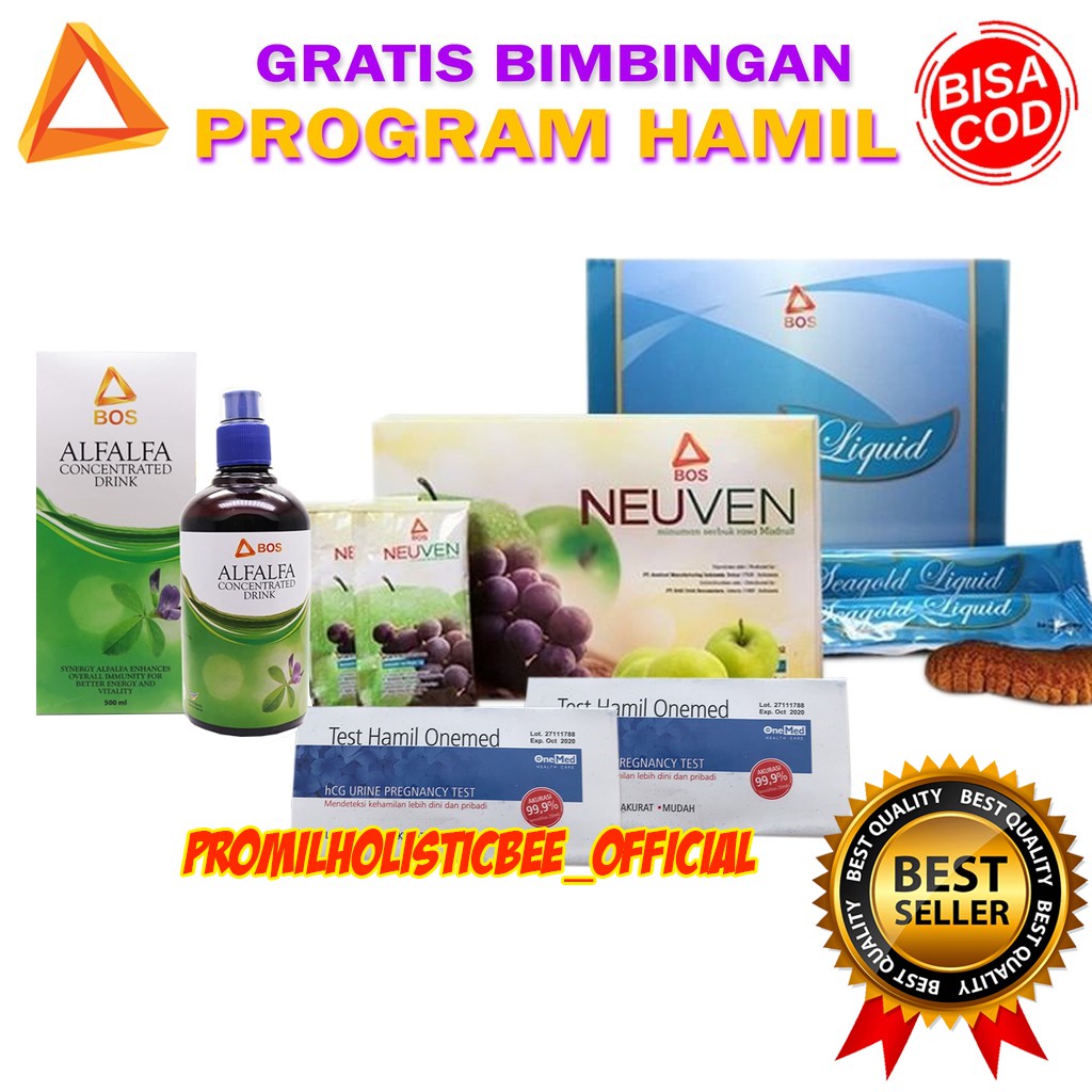 Neuven Alfalfa Seagold Liquid Herbal Bee Promil Holistic Original Penyubur Kandungan Promo Murah