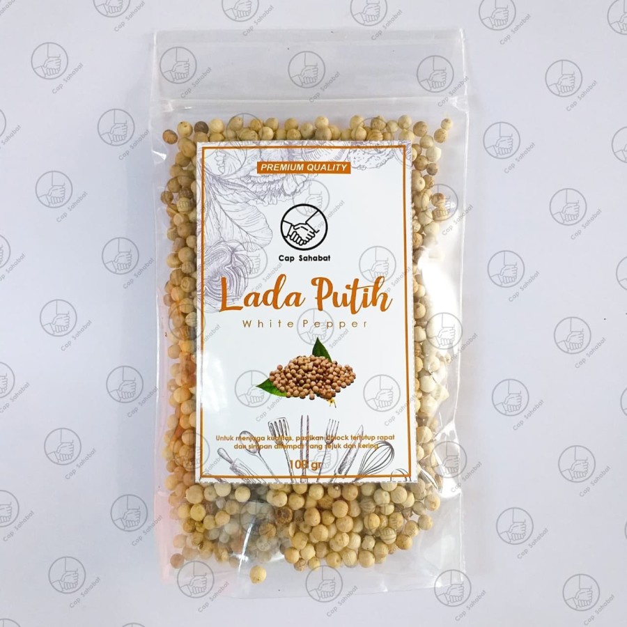 Lada Putih Asli 100gr / Biji Lada Putih Murni 100% / White Pepper / Merica / JSR Rempah Kualitas Premium