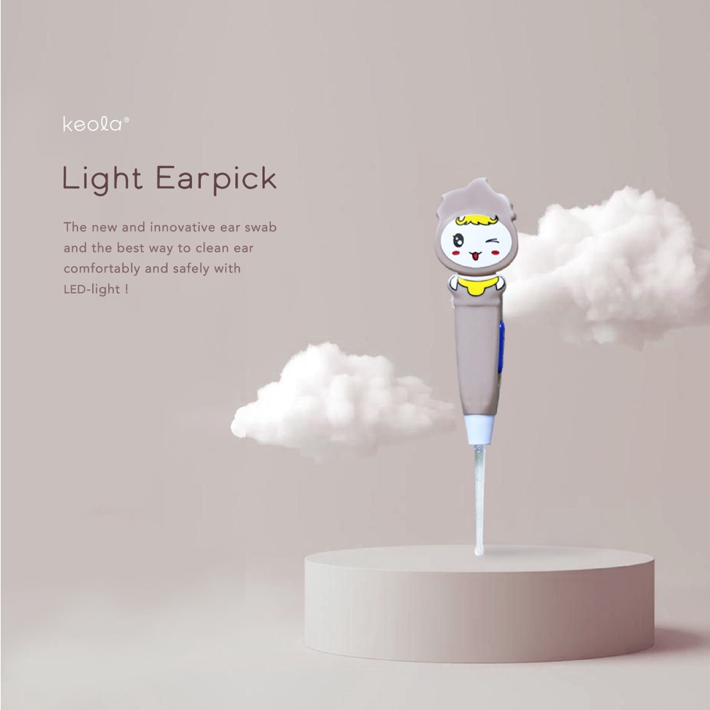 T24 - Keola Earpick LED / Pembersih Telinga Anak Karakter / Korek Kuping Anak