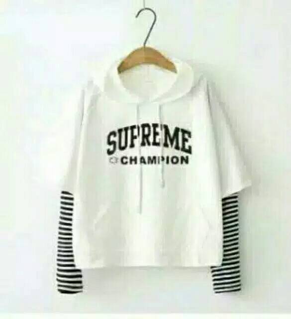 SWEATER SUPREME CHAMPION / tangan double bukan model sambungan