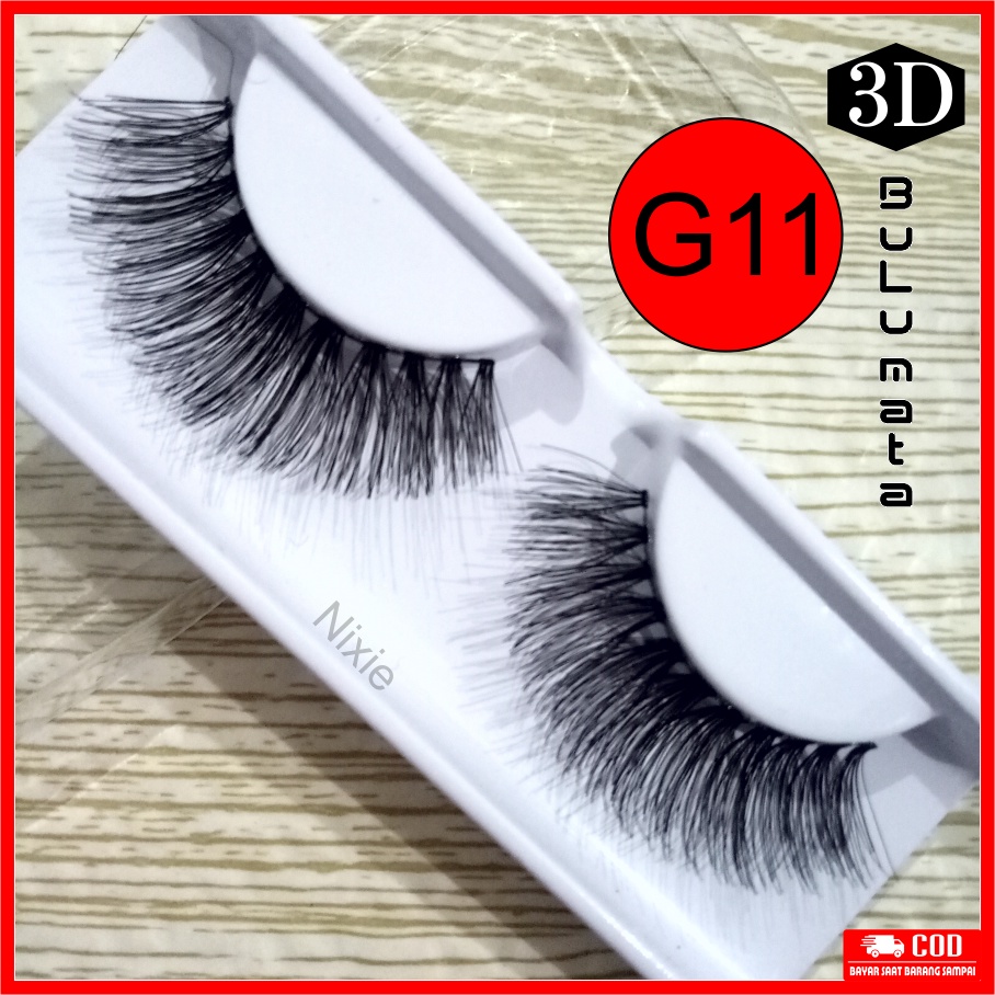 Bulu mata palsu 3D G11 Bulumata Lembut Halus False Eyelash 3D Premium Murah