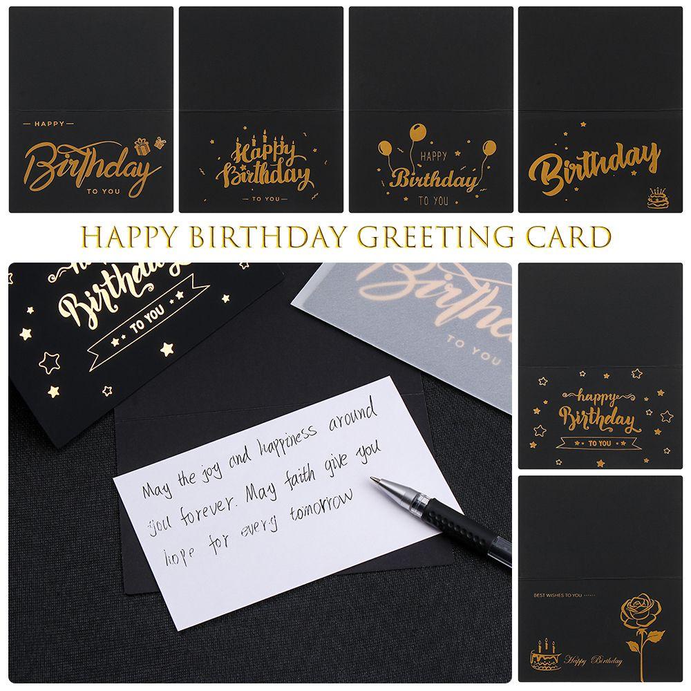 Solighter Wish Card Kartu Ucapan Terima Kasih Business Activity Exquisite Black Greeting Card