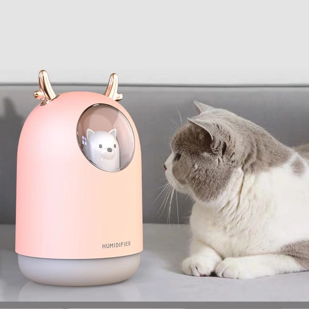 Humidifier Diffuser Aroma Diffuser 300ML Ultrasonic Oil Diffuser Aroma Pengharum Ruangan -Beruang