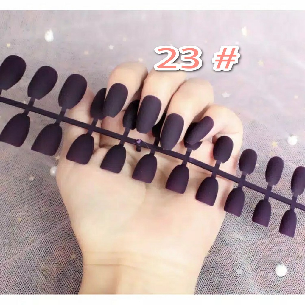 24pcs Kuku Palsu Fake Nail Matte Manicure Art Nail