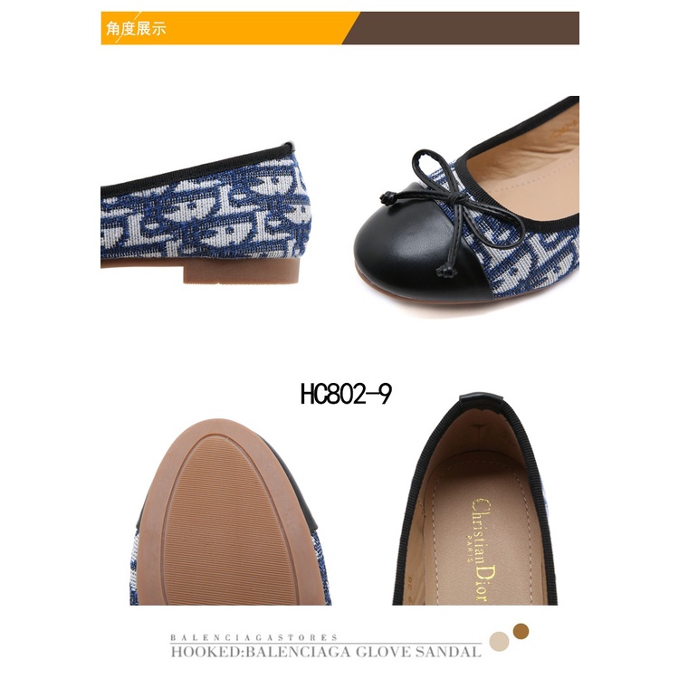 DR Oblique Flat Heel Shoes HC802-9