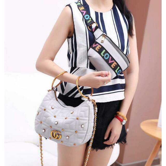 SALE Tas import Gucci* Kyra 1936 (2in1) handbag wanita branded batam