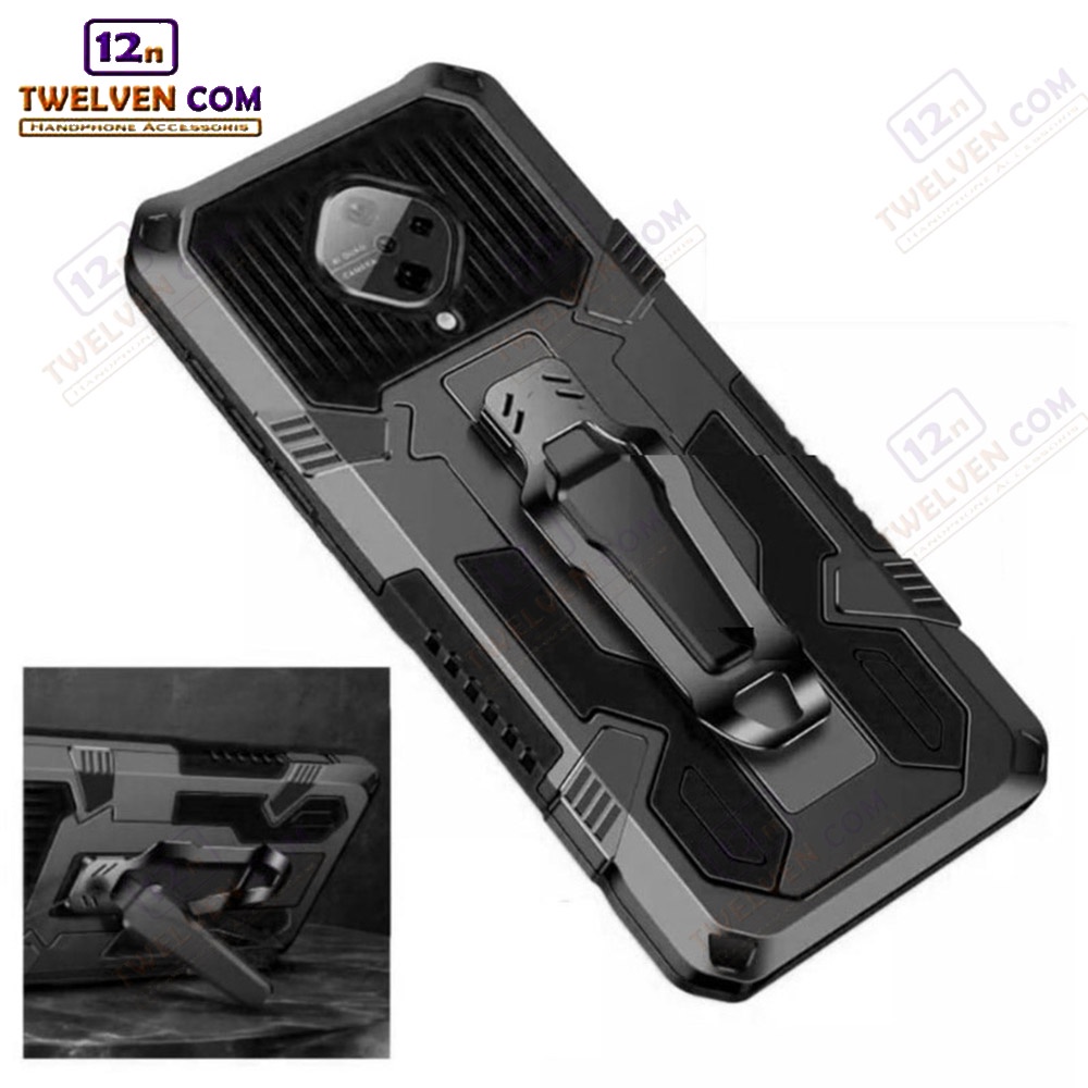 Case Shockproof Vivo S1 Pro Armor Hardcase Stand Clip