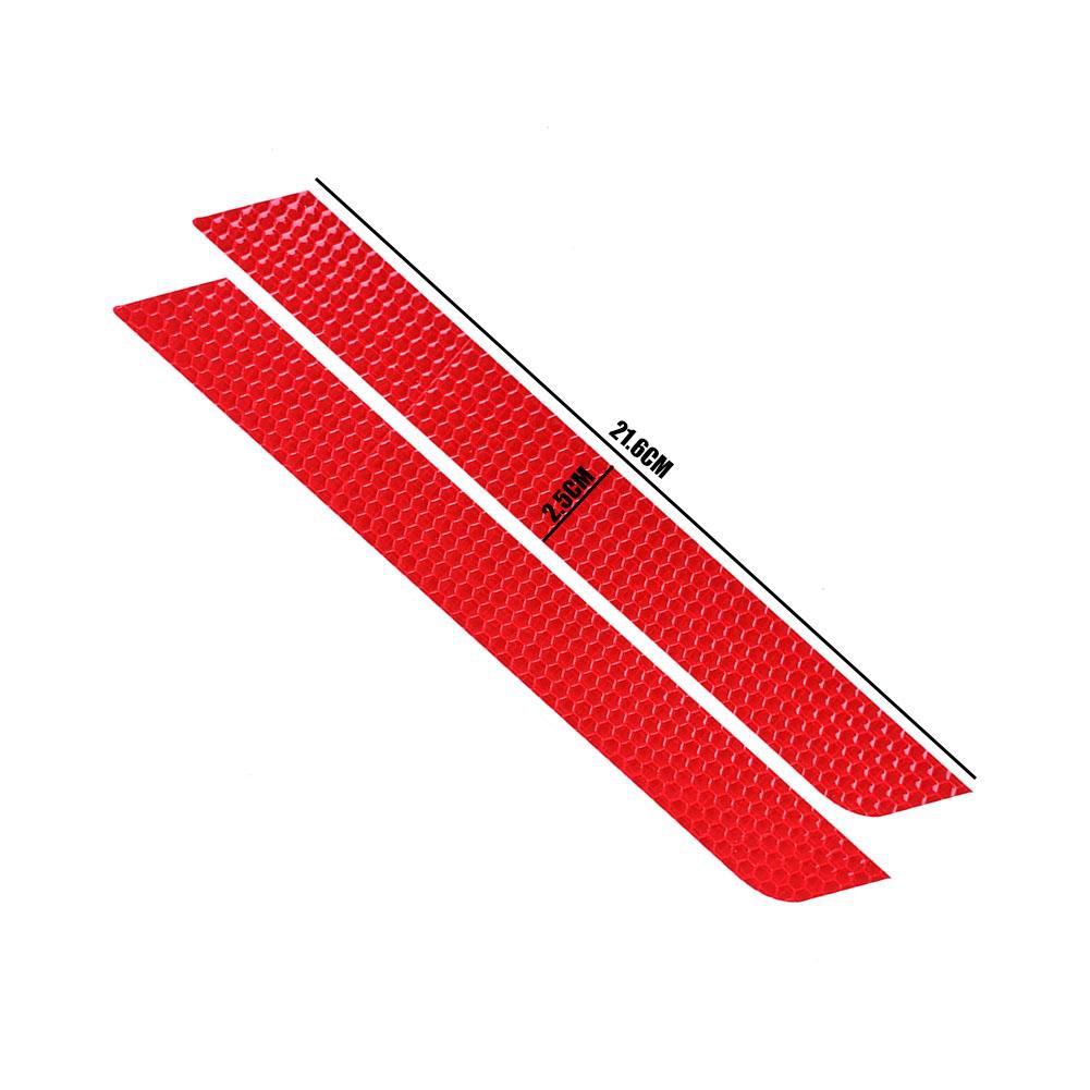 MOJITO 2pcs Car Reflective Sticker Decal Warning Tape Rear Tail Light Bumper Strip