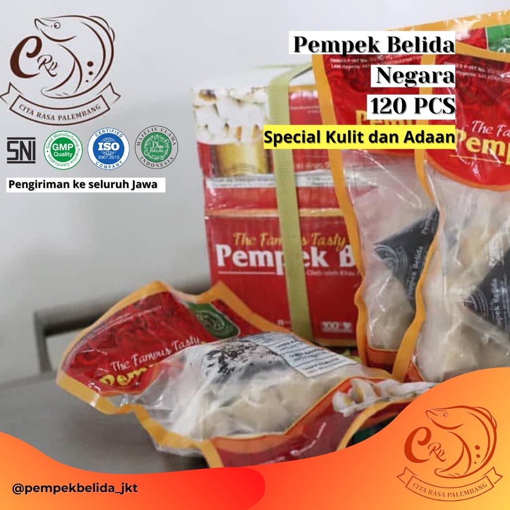 

PAKET NEGARA ISI 72 PCS (40 KULIT+32 ADAAN+9 SACHET CUKO 70ml) - Pempek Belida CRP Frozen Original | Cemilan & Oleh-Oleh Khas Asli Palembang