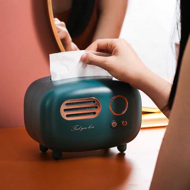 Kotak Tisu Model Retro Jadul Vintage Radio Tissue Box Rumah Kantor